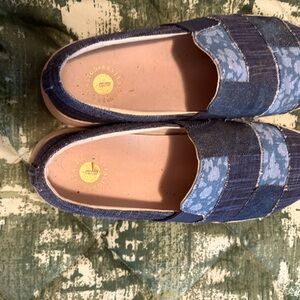 REVITALIGN Blue Patchwork Loafers